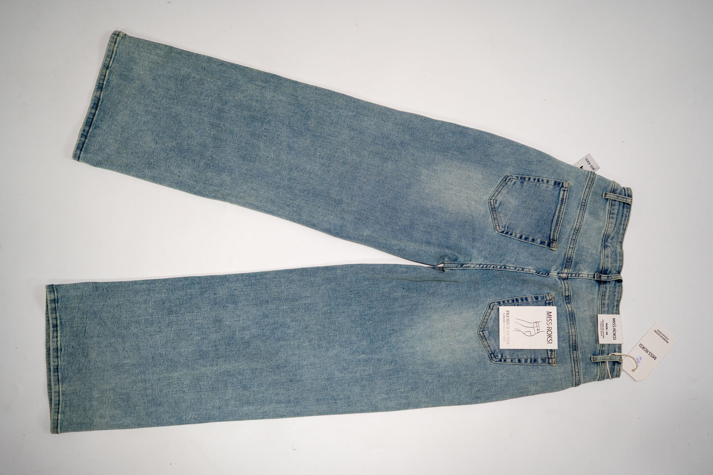 Pantaloni eleganți "Crystal Fade" cu pietricele strălucitoare și croială clasică