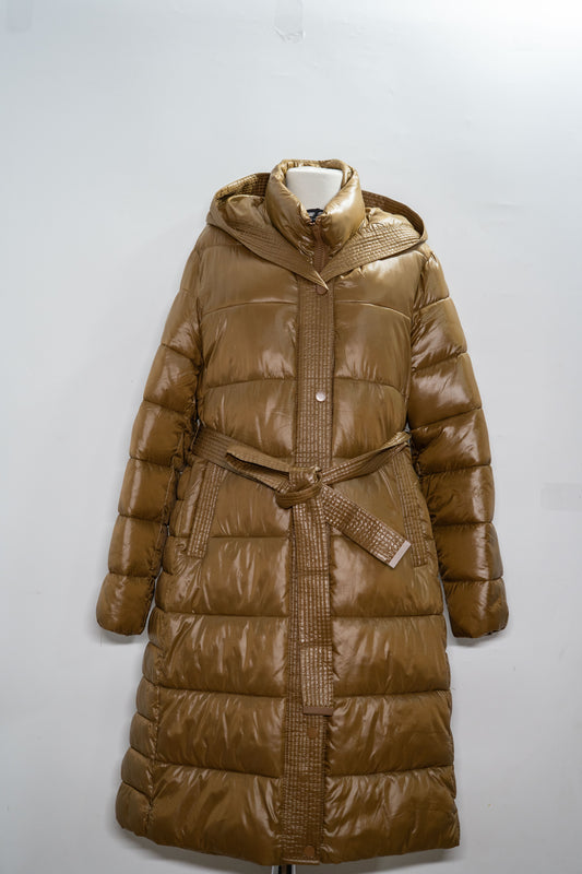 Geacă "Cocoa Shield" matlasată cu glugă și cordon