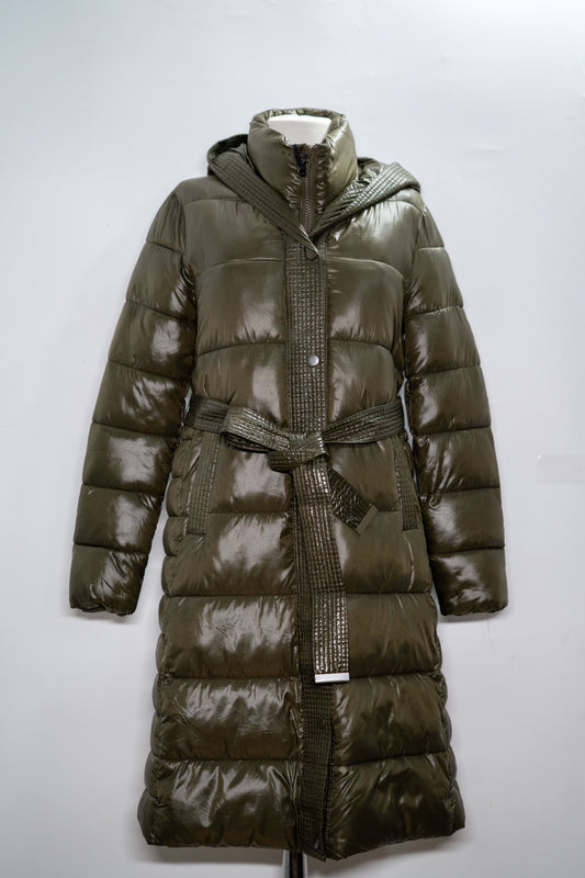 Geacă "Olive Armor" matlasată cu glugă și cordon