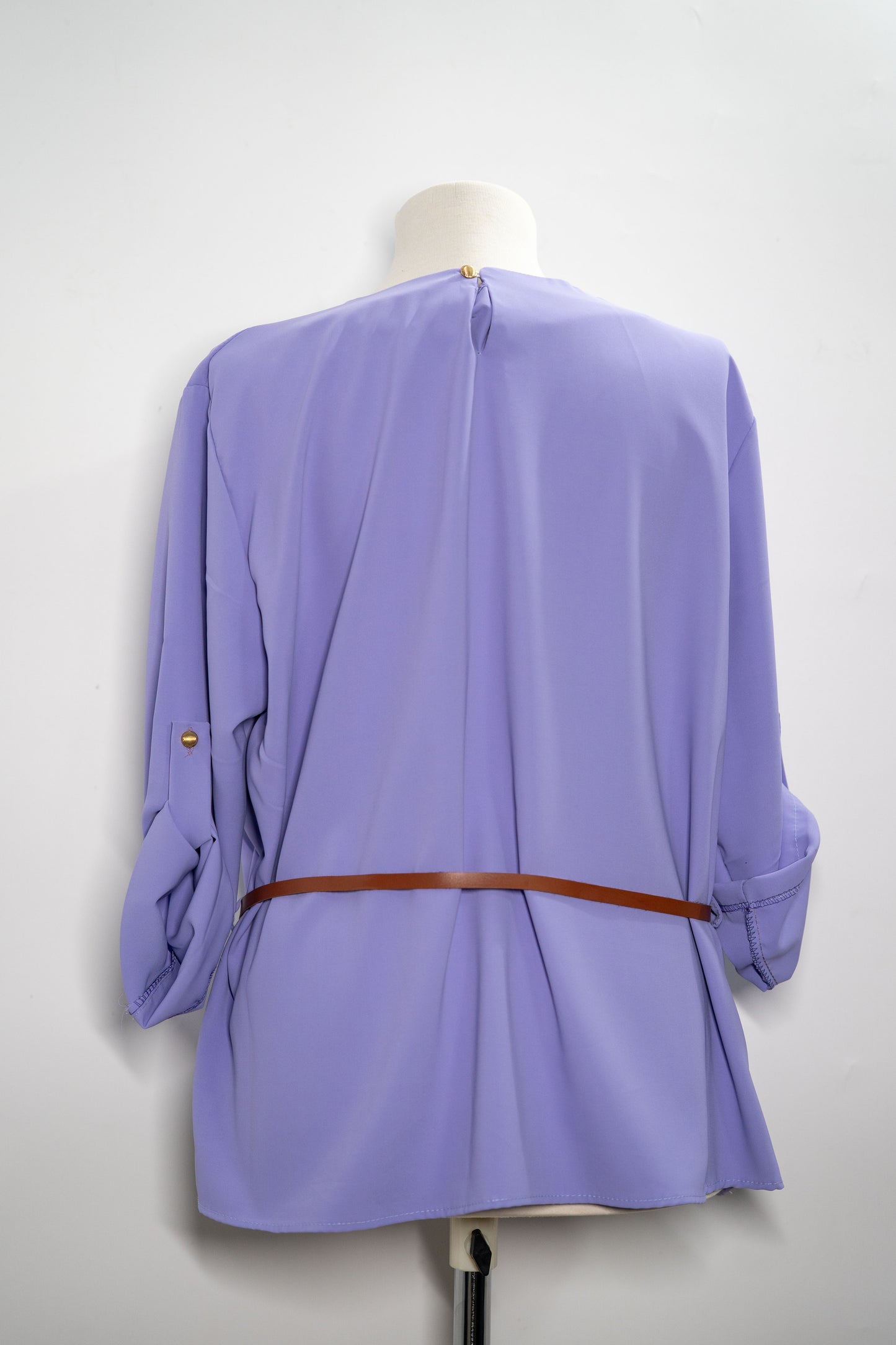 Bluză elegantă"Lavender Ease" cu cordon