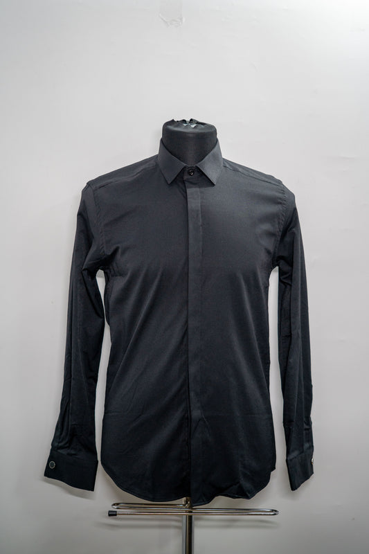 Cămașă elegantă "Noir Line" cu nasturi ascunși