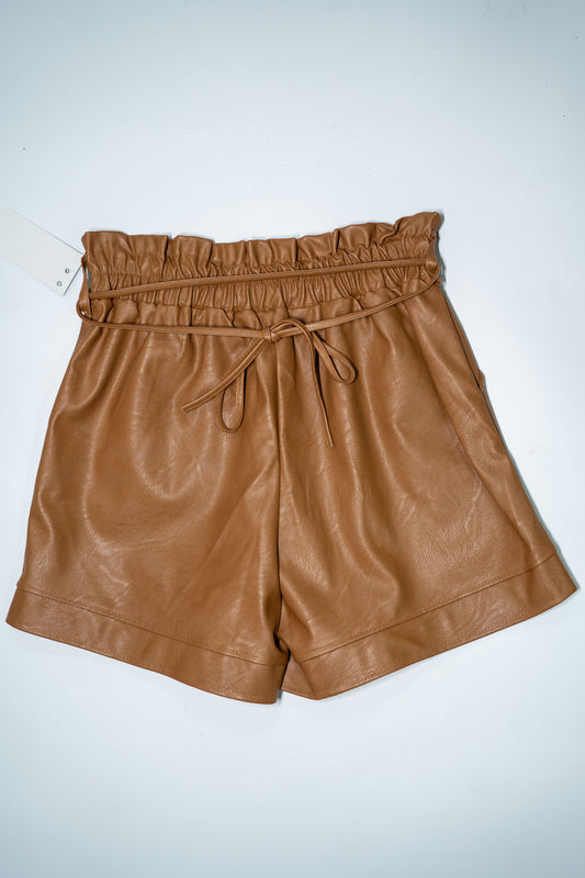 Pantaloni scurți eleganți "Sand Luxe" cu talie înaltă